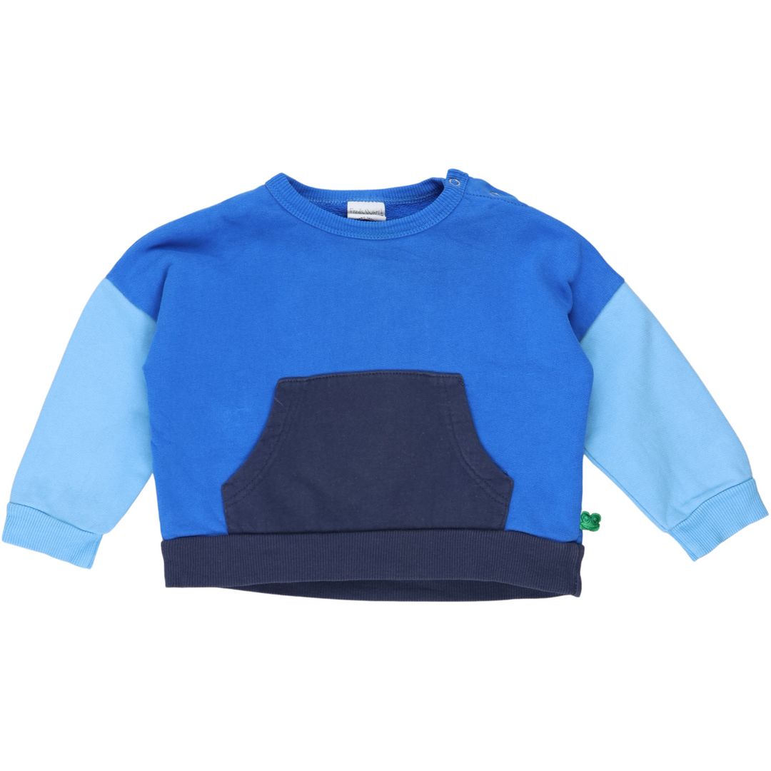 RE-LOVED BLOCK sweattrøje med kontrast farver