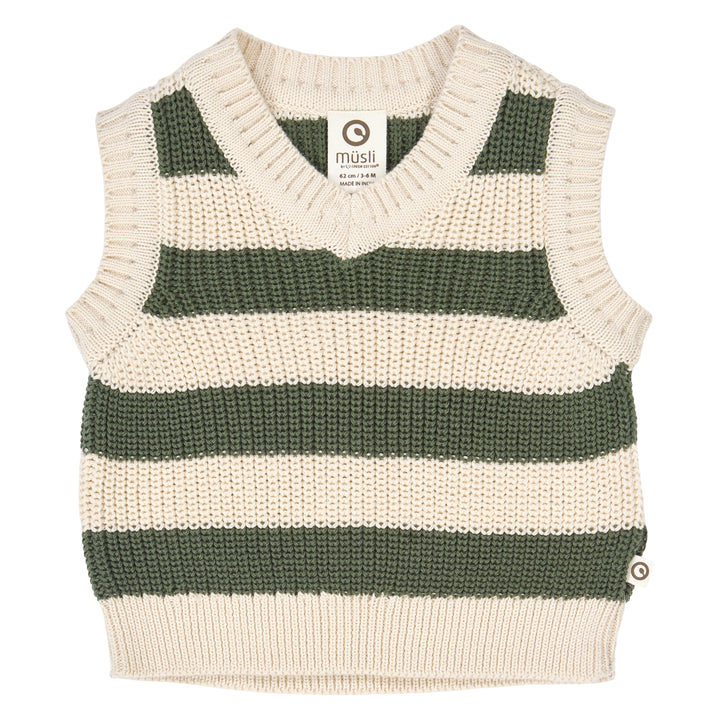 KNIT STRIPE strikket vest