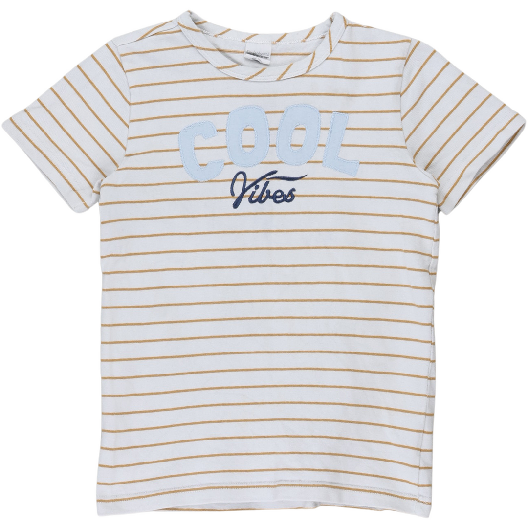 RE-LOVED STRIPE T-shirt med cool vibes tekst