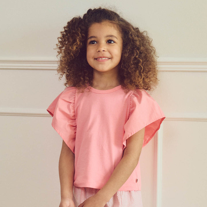 COZY ME T-shirt med flæse ærmer