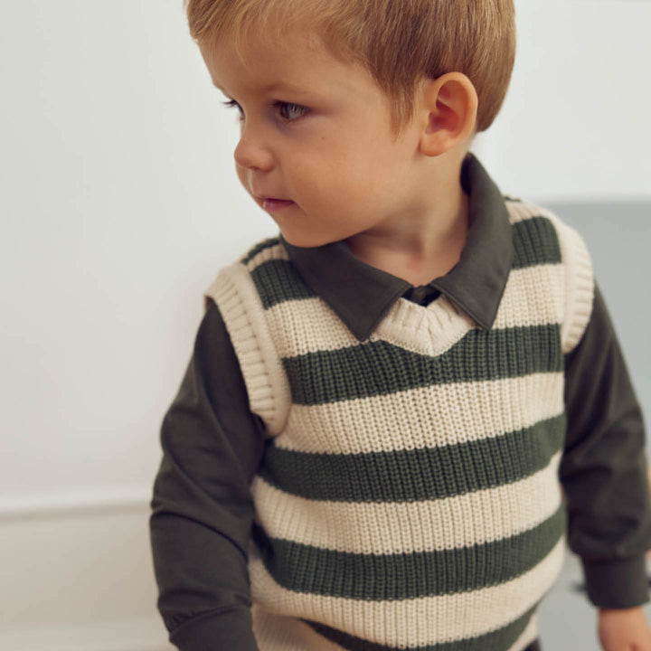 KNIT STRIPE strikket vest