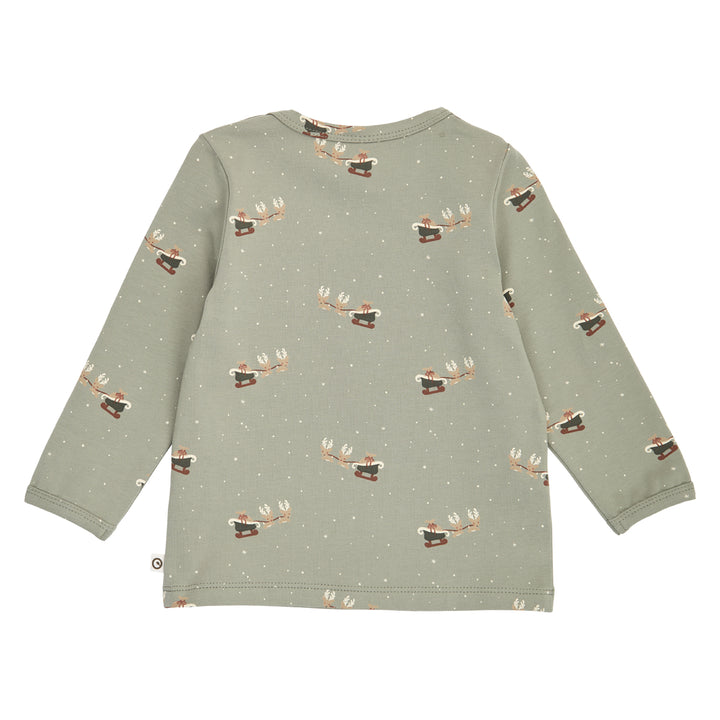 CHRISTMAS bluse med juleprint
