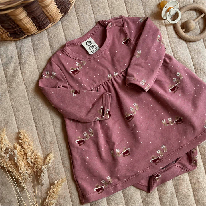 CHRISTMAS bodykjole med juleprint