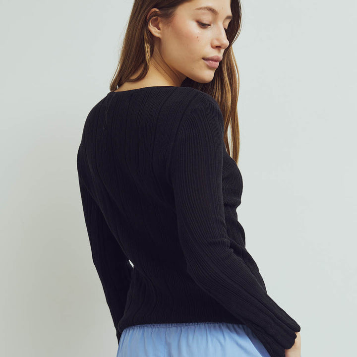 KNIT strikket trøje -slim fit
