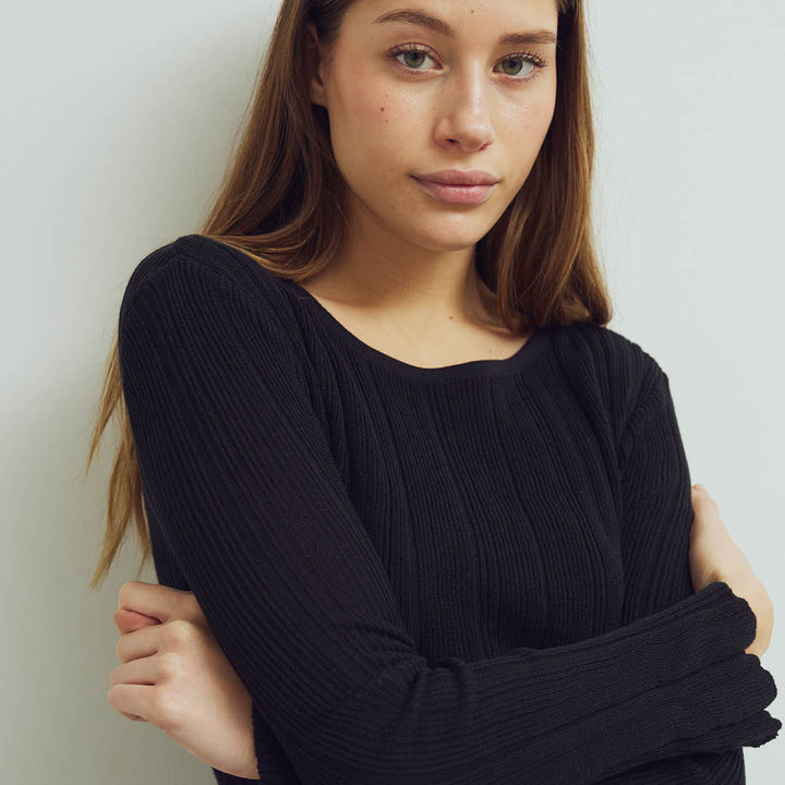 KNIT strikket trøje -slim fit