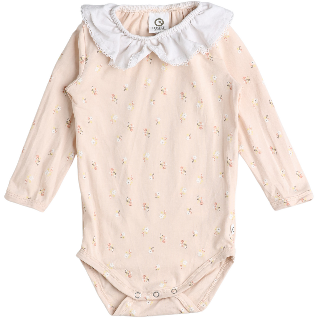 RE-LOVED ANEMONES body med krave og blomsterprint