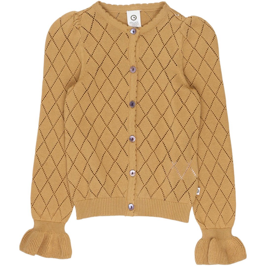 RE-LOVED KNIT cardigan med puf ærmer