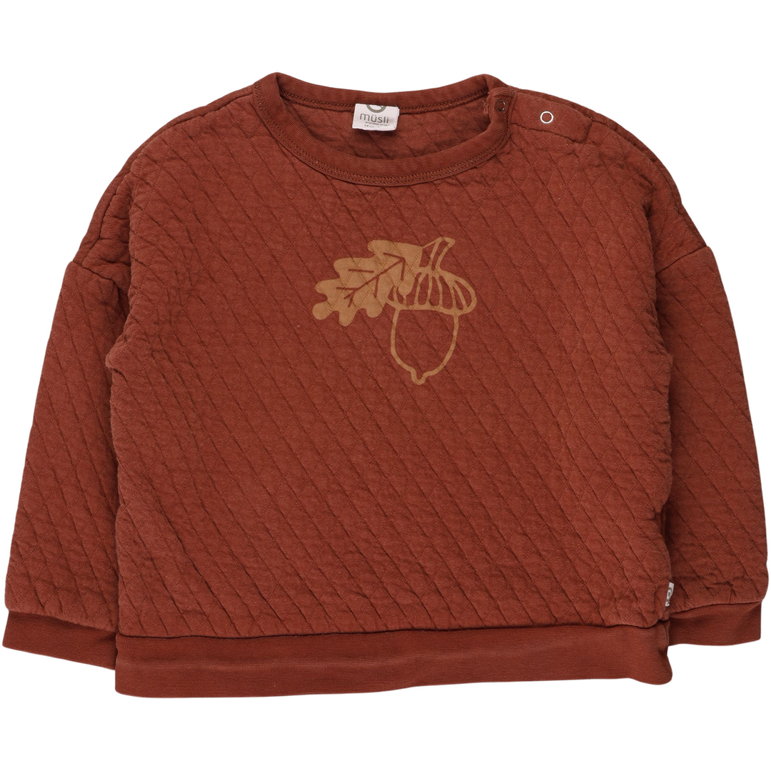 RE-LOVED ACORN quiltet sweat-trøje -BABY