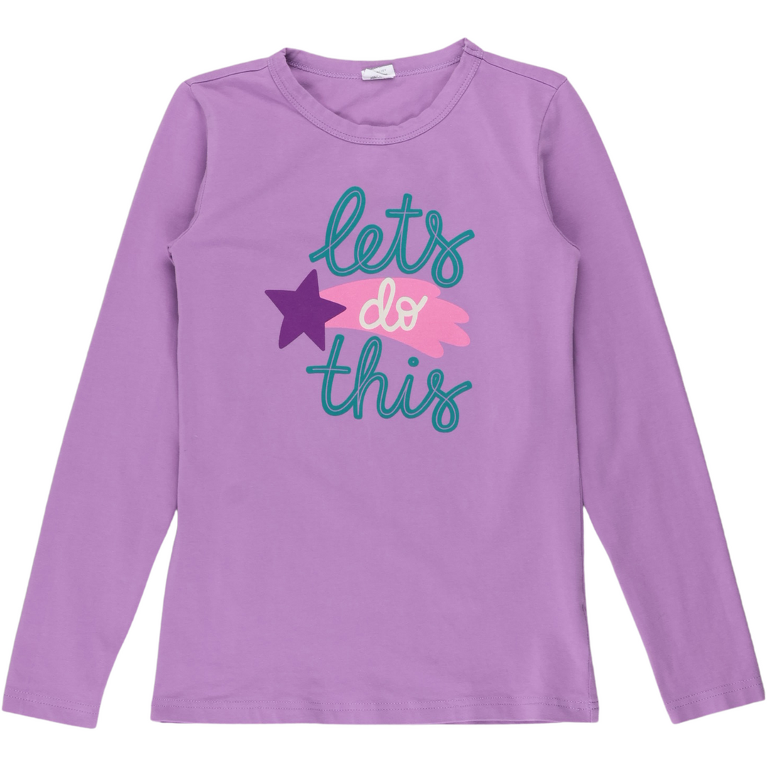 RE-LOVED JERSEY top med glitterprint