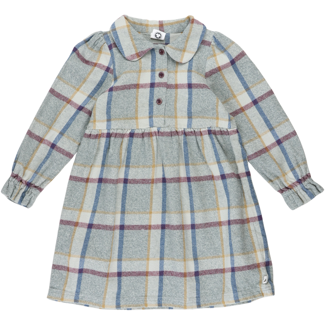 RE-LOVED CHECK TWILL skjortekjole med tern