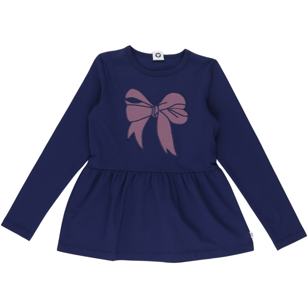 RE-LOVED Sød bluse med skørt og sløjfe broderi