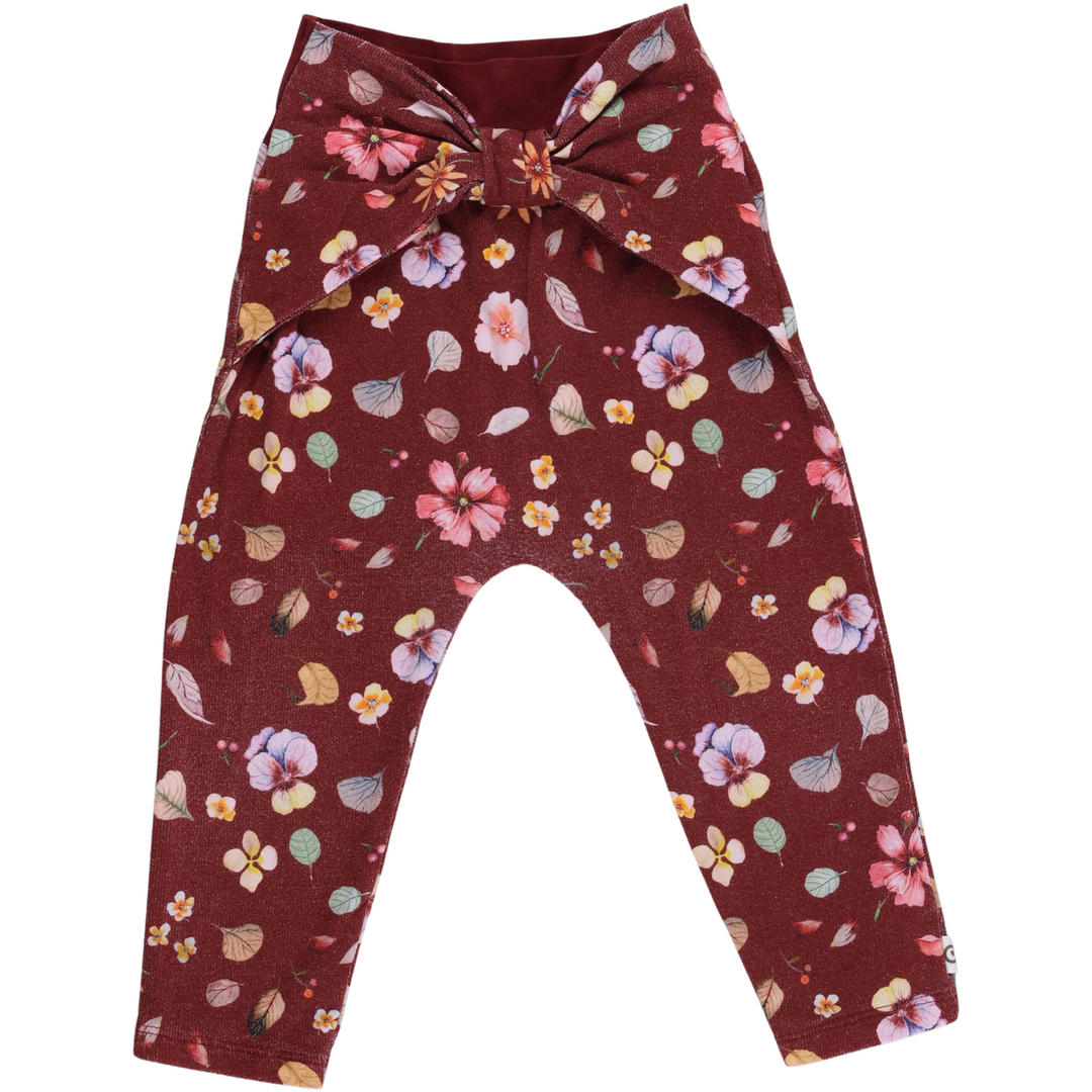 RE-LOVED DAZZLE bukser med sløjfe og blomsterprint