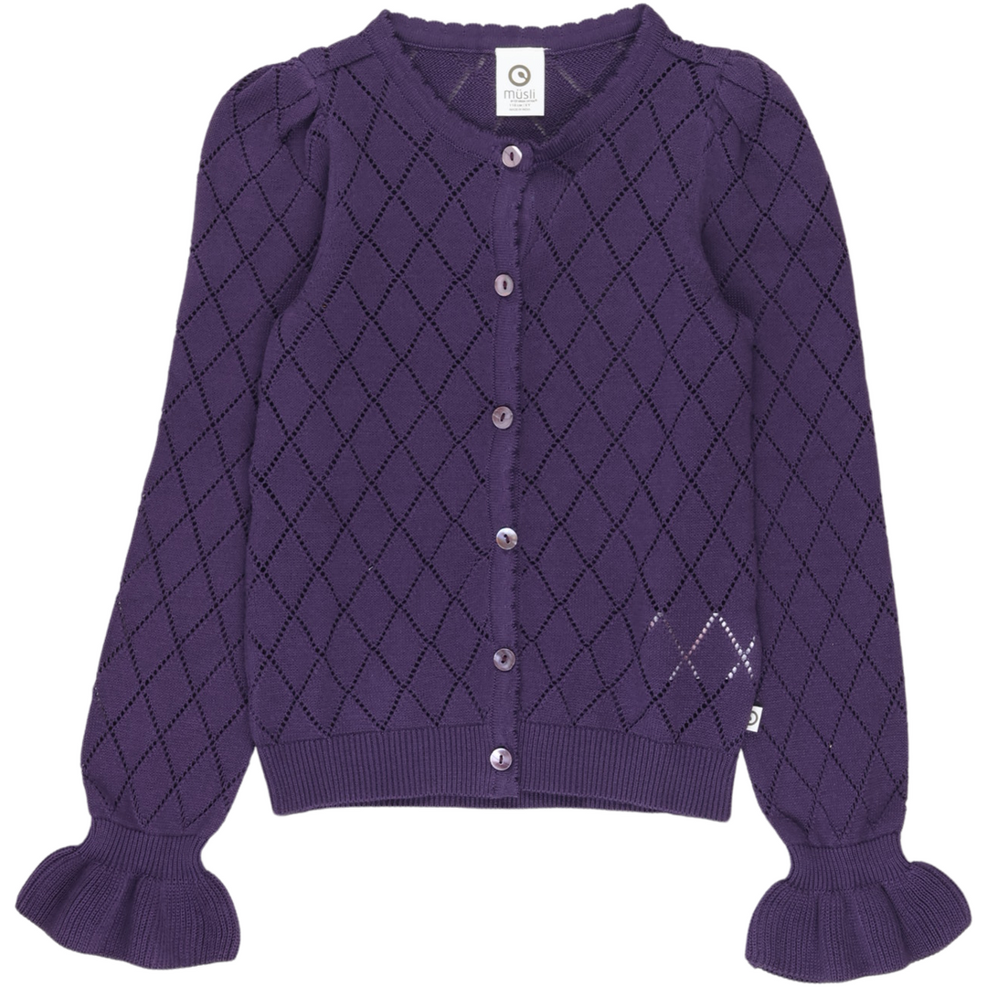 RE-LOVED KNIT cardigan med puf ærmer