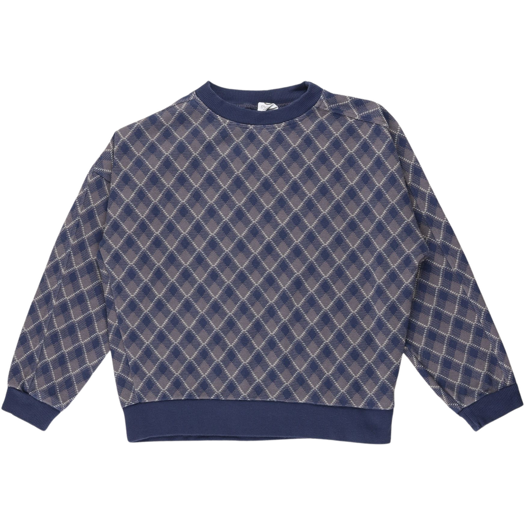 RE-LOVED JACQUARD trøje med tern