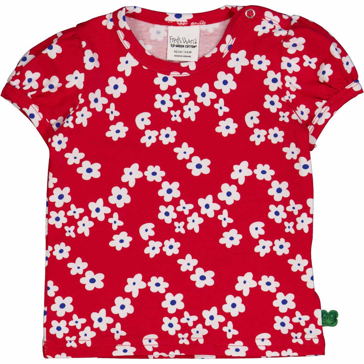 GLADLY pufærme T-shirt med blomsterprint