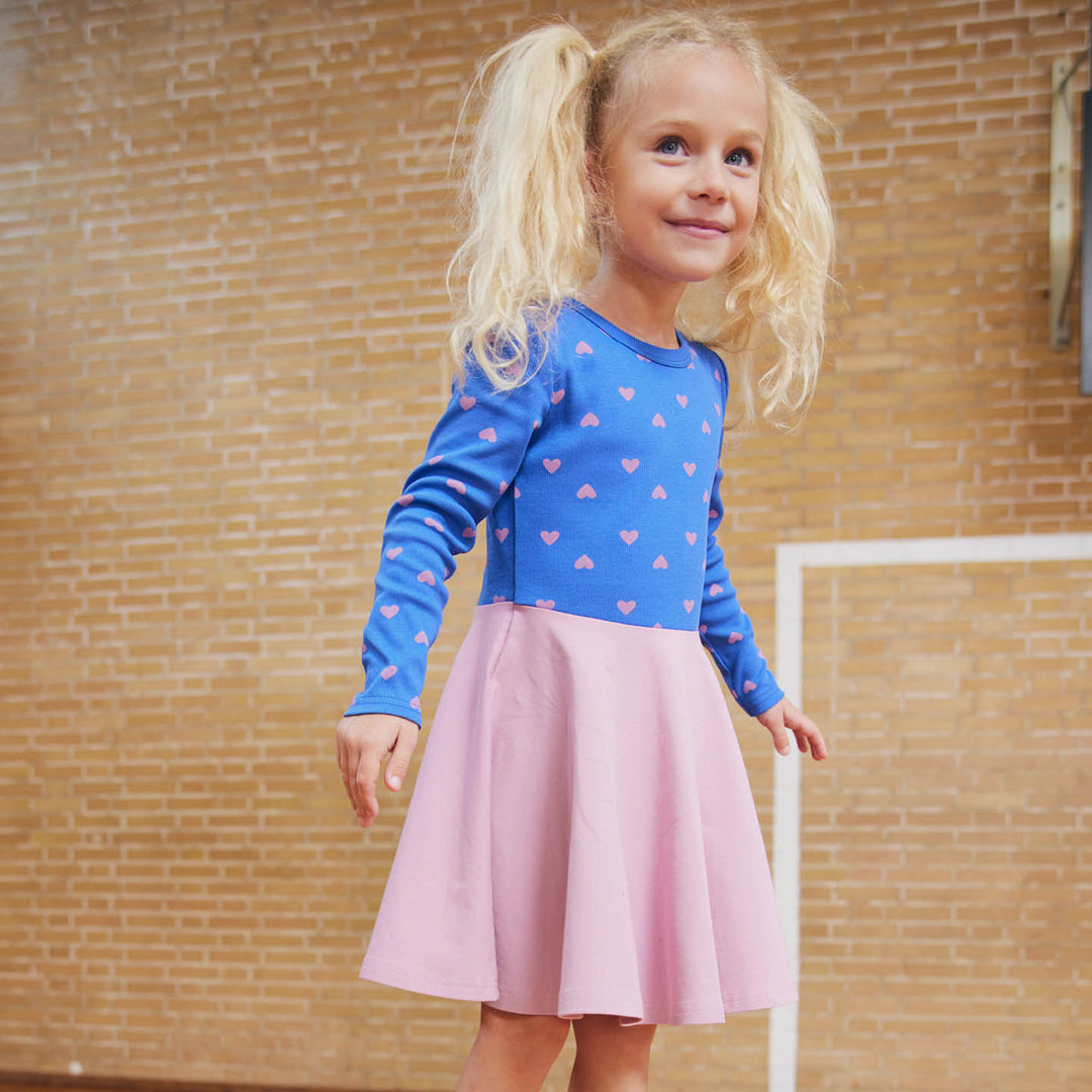 RE-LOVED HEART swing kjole med hjerter