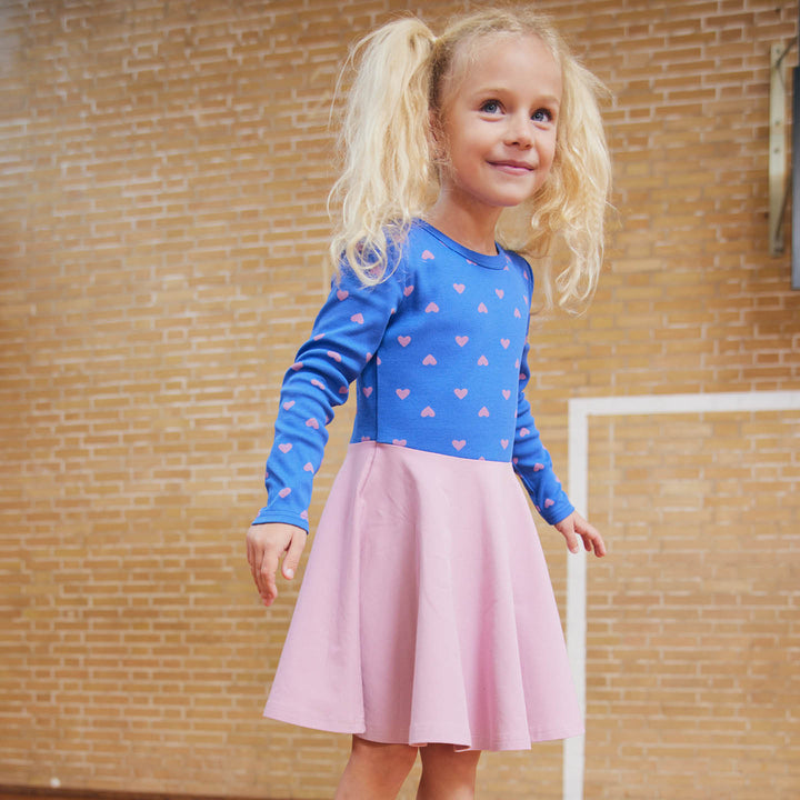 RE-LOVED HEART swing kjole med hjerter