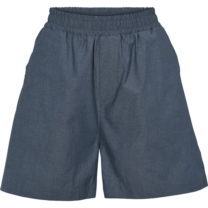 CHAMBRAY shorts med lommer