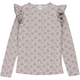 RE-LOVED LOVE bluse med flæser og hjerter