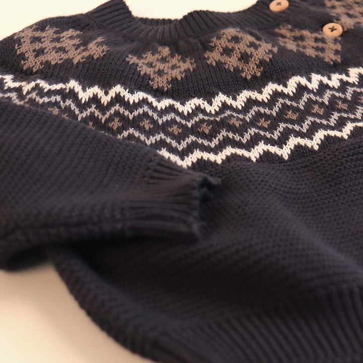 KNIT jacquard striktrøje