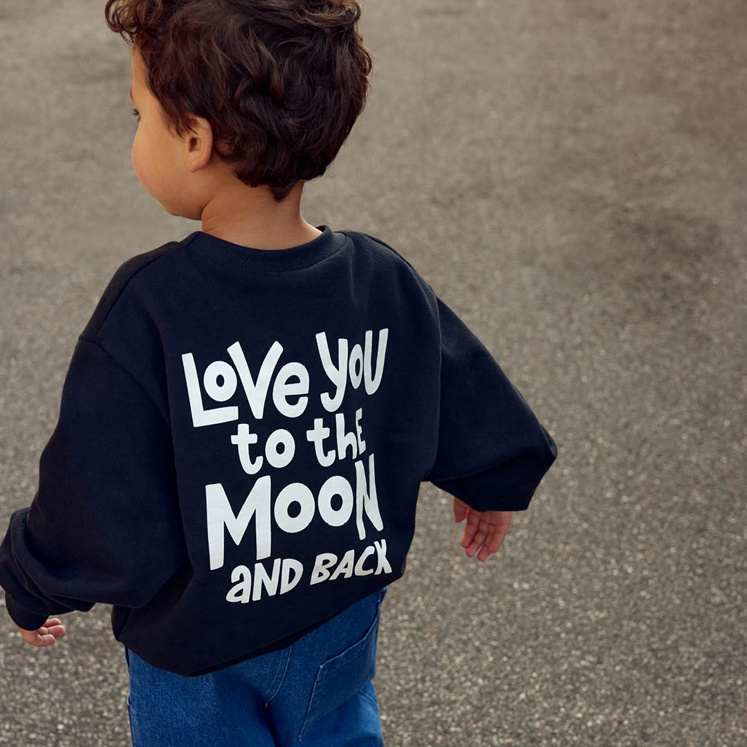 LOVE YOU to the moon sweattrøje