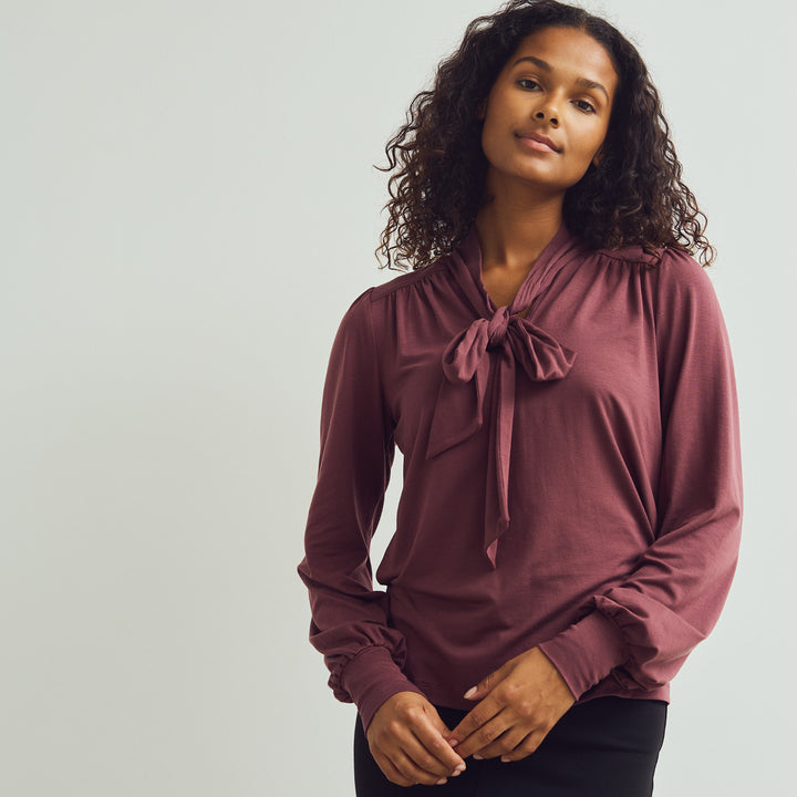 TENCEL sløjfe bluse