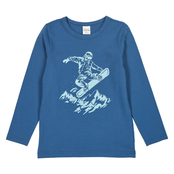 HELLO bluse med en snowboarder