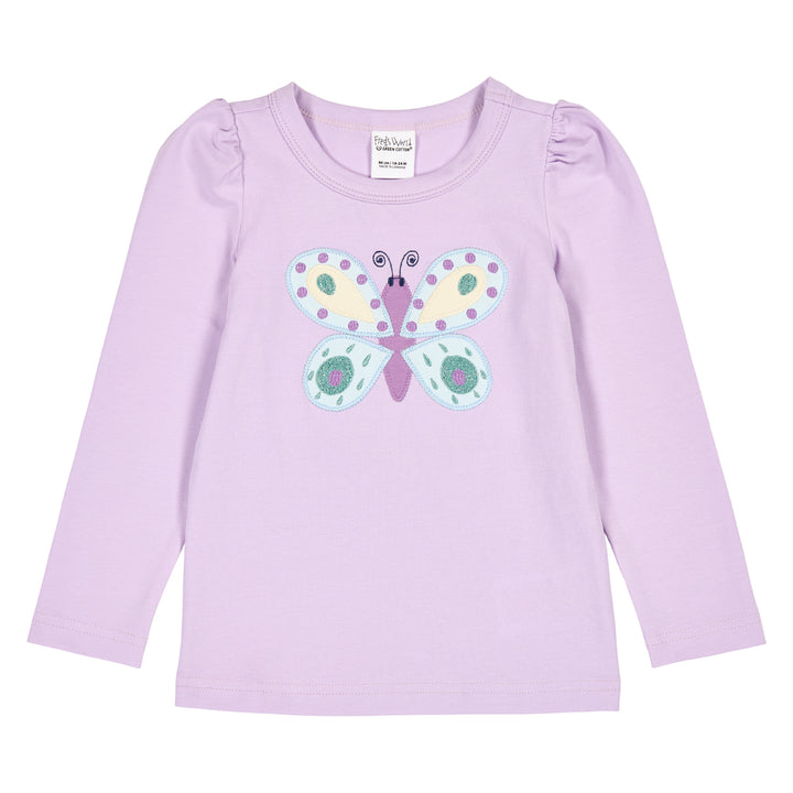 HELLO bluse med en sommerfugl