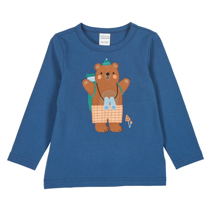 HELLO bluse med en bjørn
