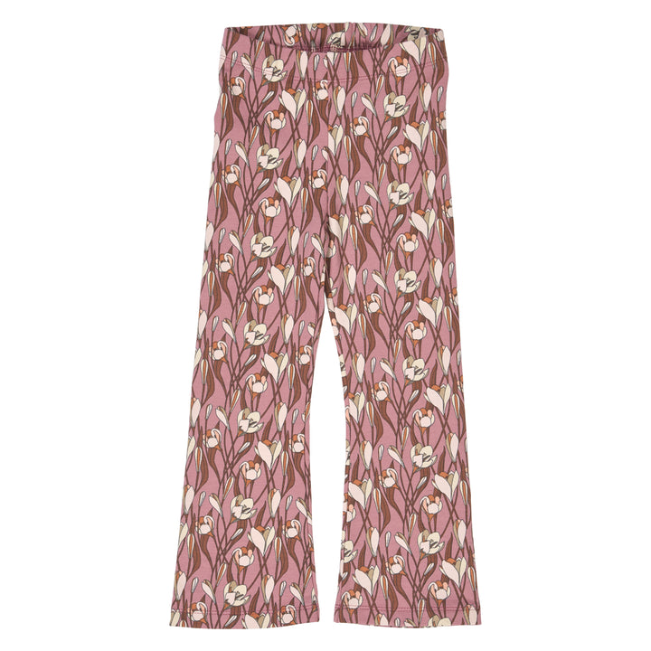 AUTUMN flared bukser med blomsterprint