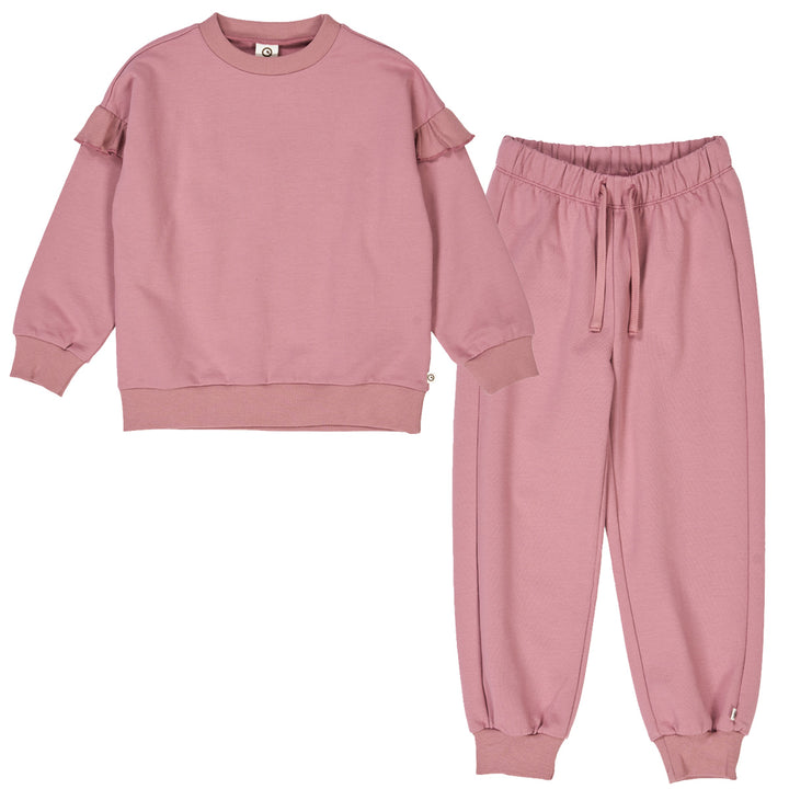 COZY ME sweat sæt med flæser