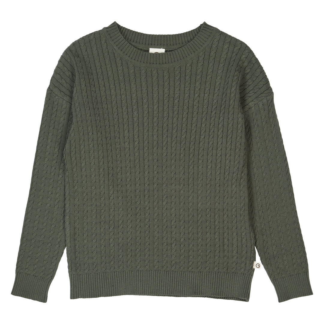 KNIT kabelstrikket trøje