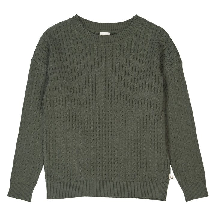 KNIT kabelstrikket trøje