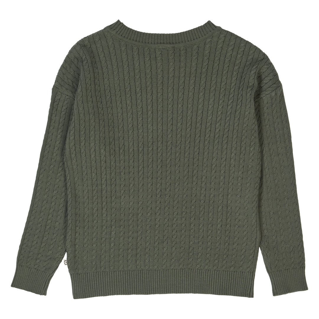 KNIT kabelstrikket trøje