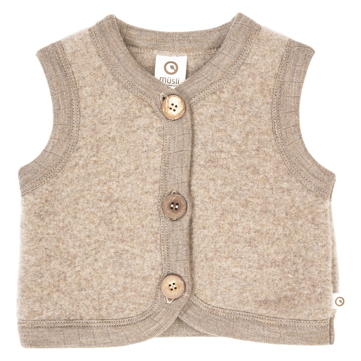 WOOLLY vest i merinould fleece