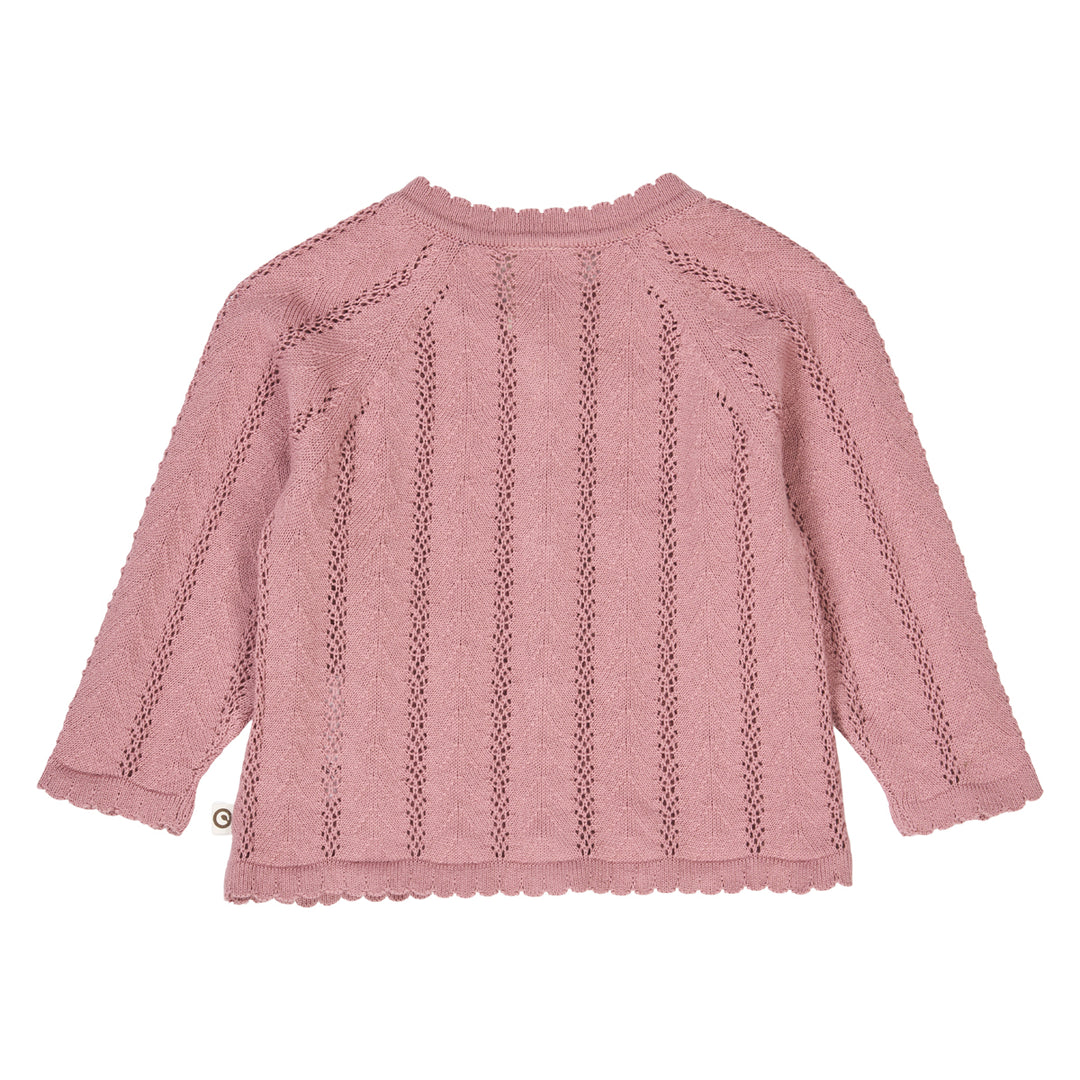 POINTELLE KNIT strikcardigan