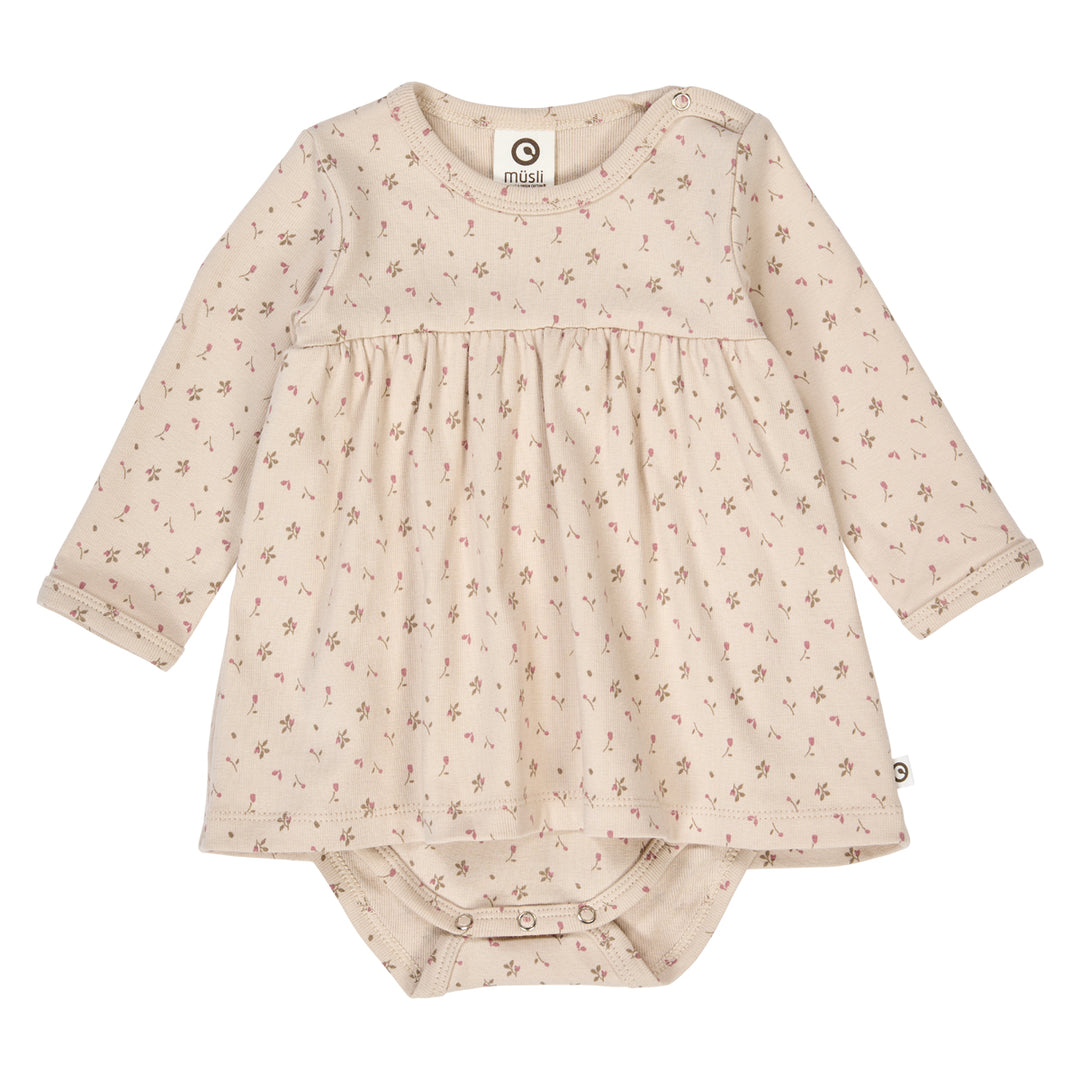 ASTER rib kjolebody med blomsterprint