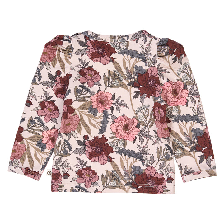 BLISS pufærme bluse med blomsterprint
