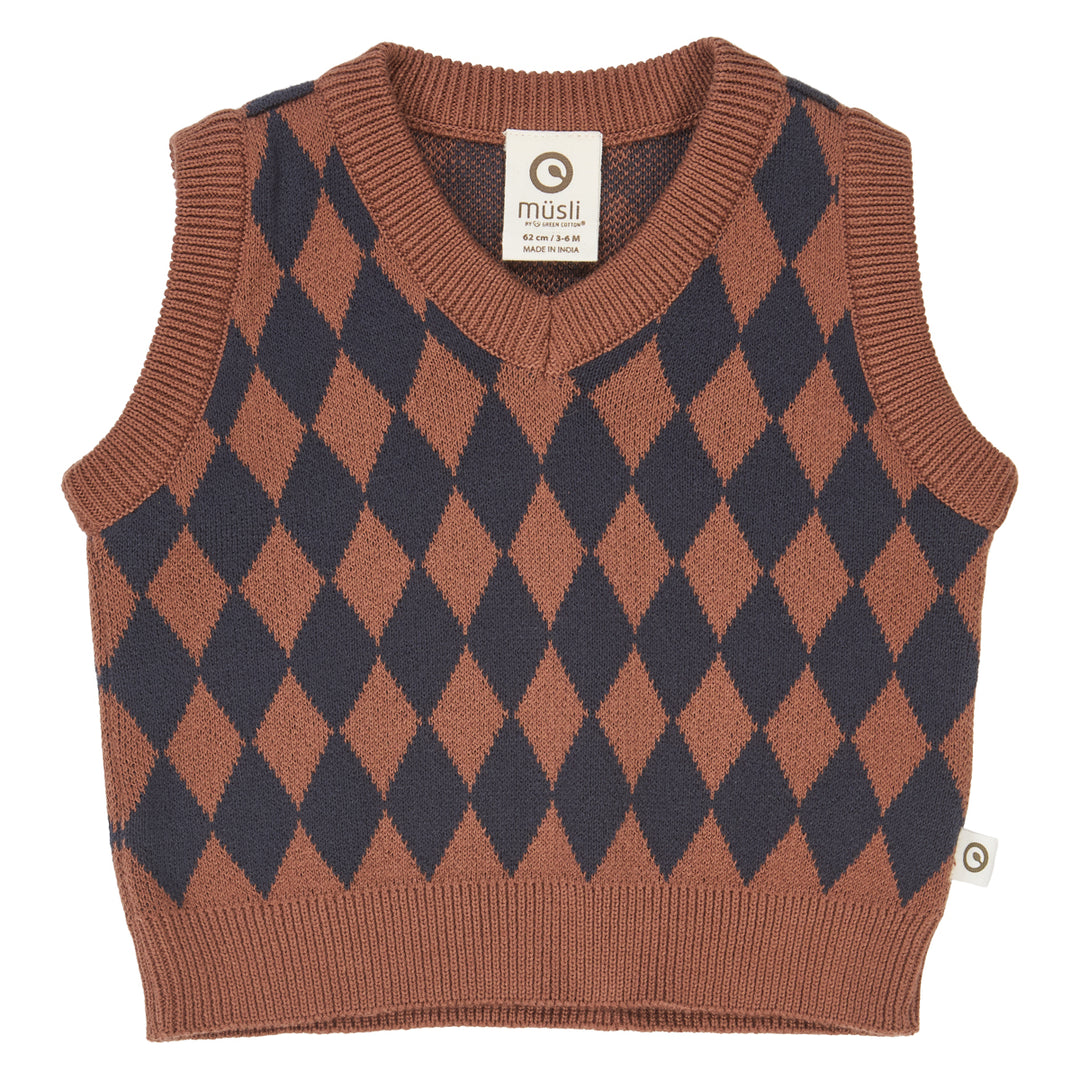 HARLEQUIN KNIT strikvest