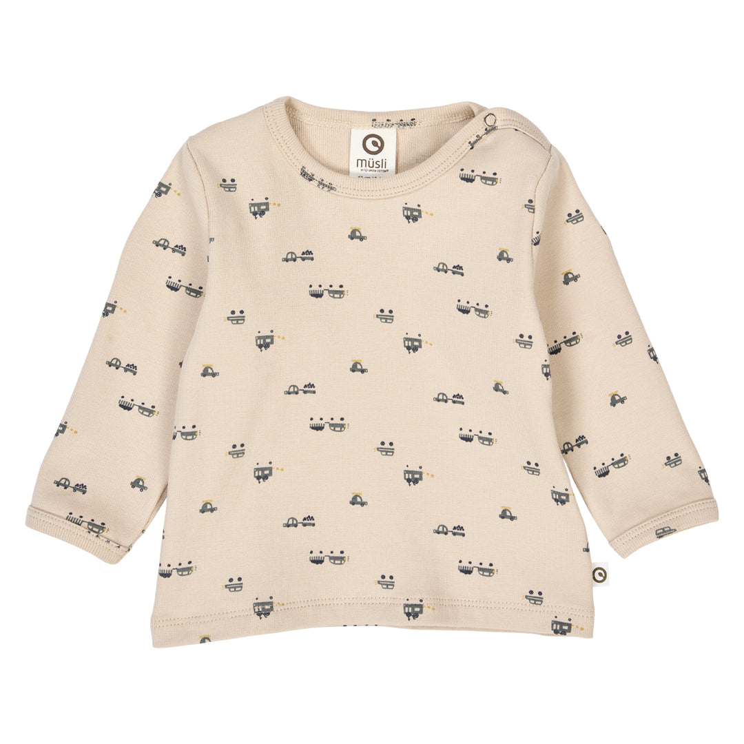 AUTO rib bluse med biler