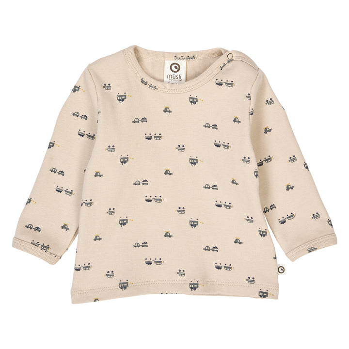 AUTO rib bluse med biler