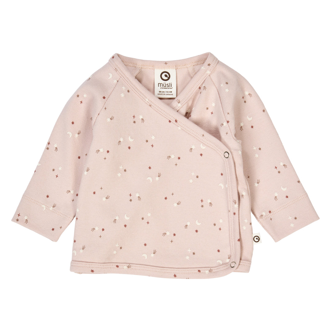 STARS rib cardigan med krydslukning