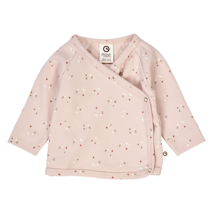 STARS rib cardigan med krydslukning