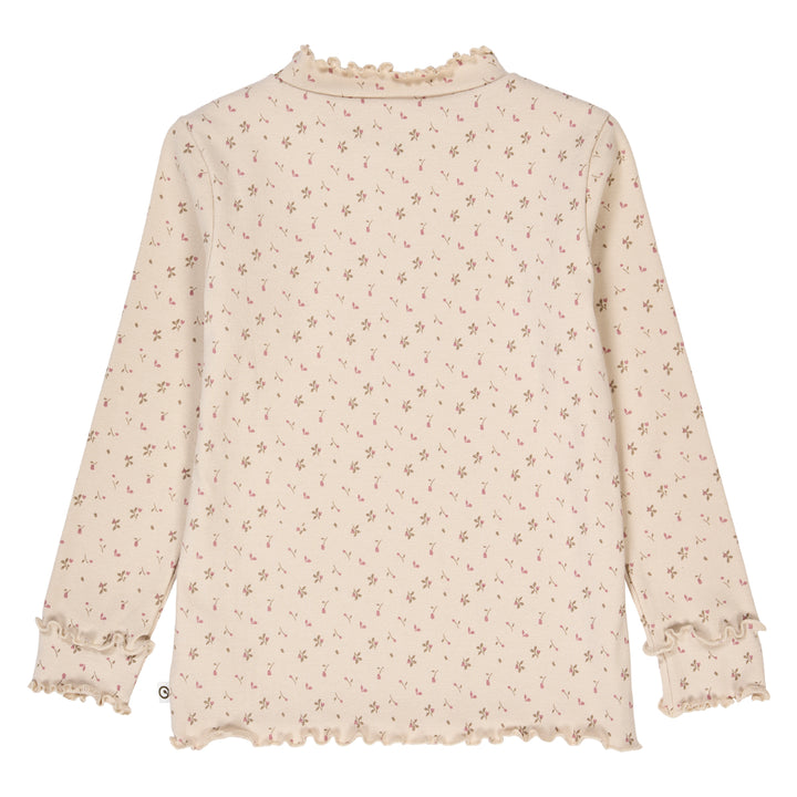 ASTER rib flæse krave top