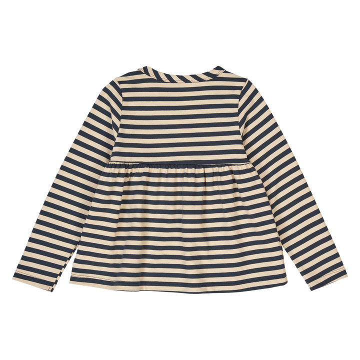 STRIPE bluse med peplum