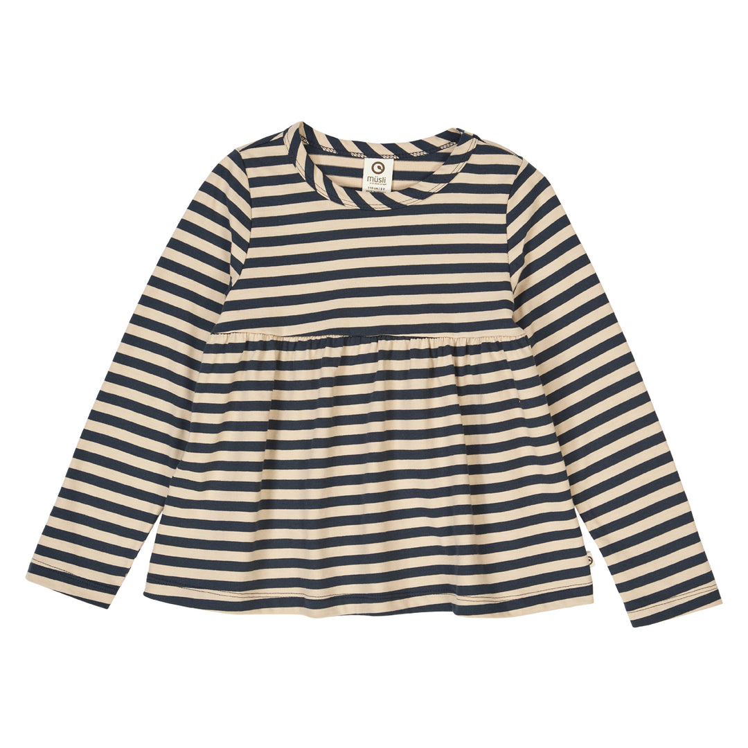 STRIPE bluse med peplum