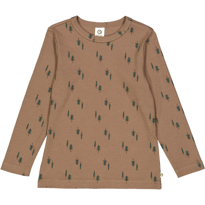 PINE bluse med print af grantræer