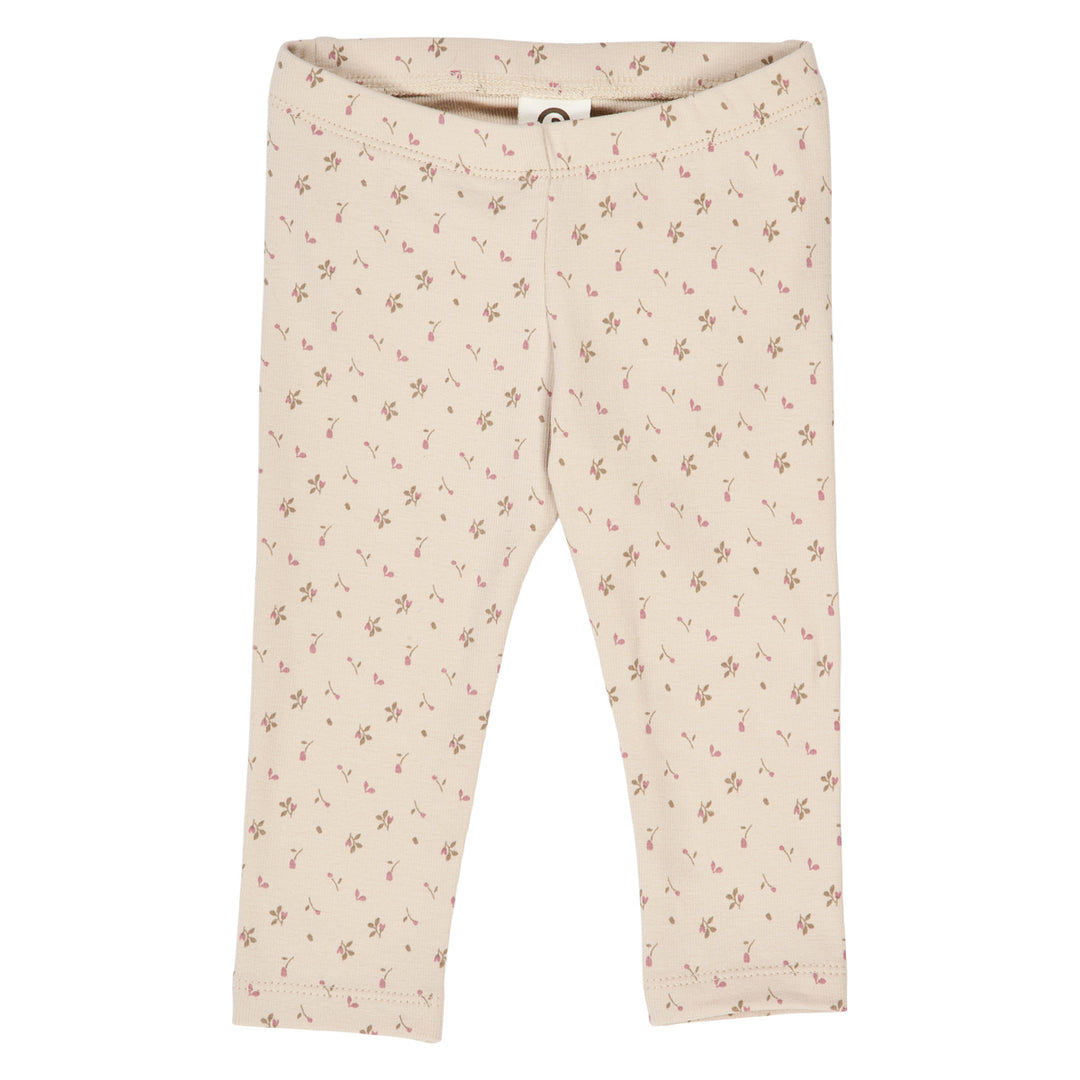 ASTER rib leggings med flæser