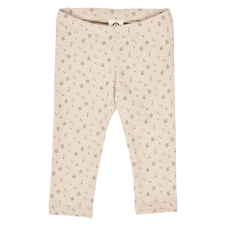 ASTER rib leggings med flæser