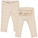 ASTER rib leggings med flæser